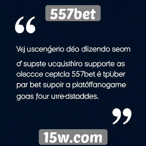 Feedback dos usuários sobre o suporte ao cliente do 557bet